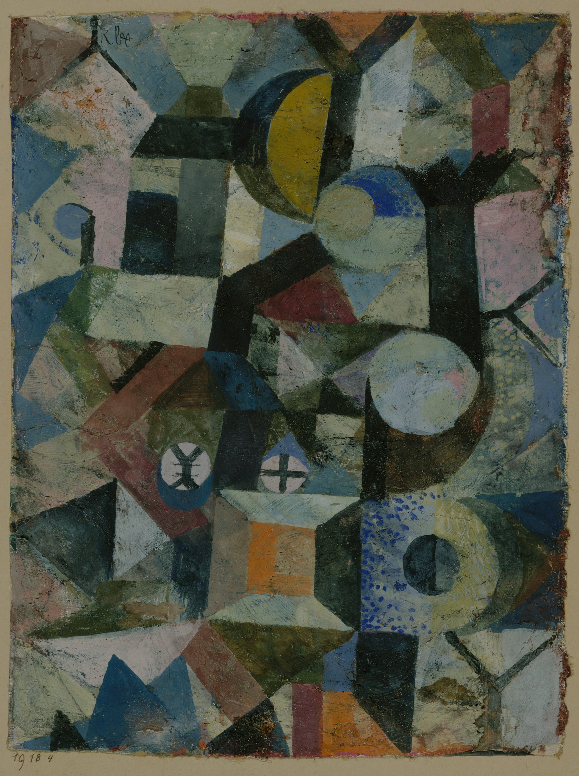 Compositie met de Gele Halve Maan en de Y - Paul Klee