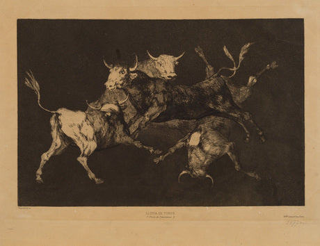 Reproduction du tableau « Taureaux - Francisco de Goya » par Alpha Reproduction en peinture à l’huile