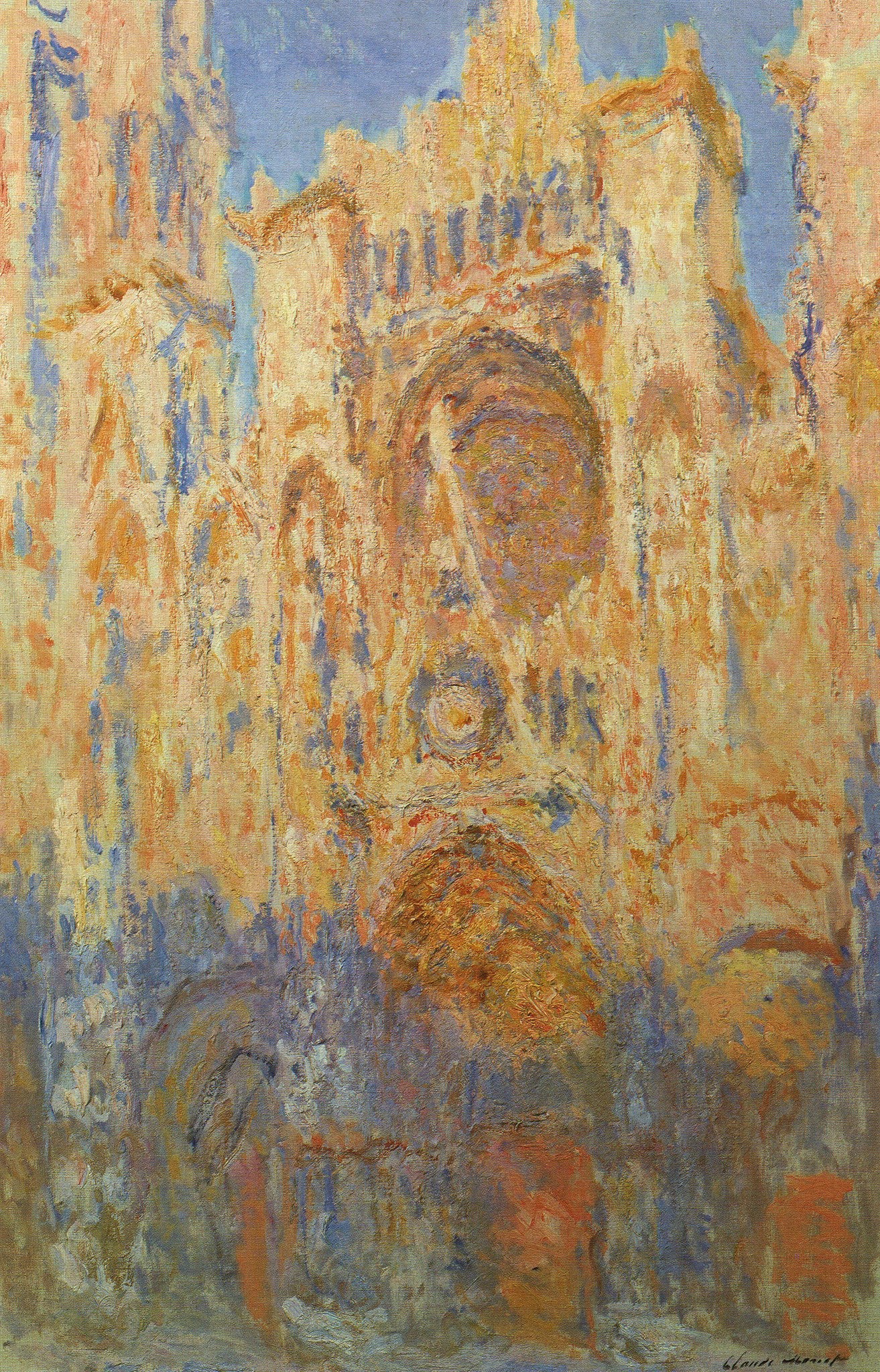 De Kathedraal van Rouen, Einde van de dag - Claude Monet