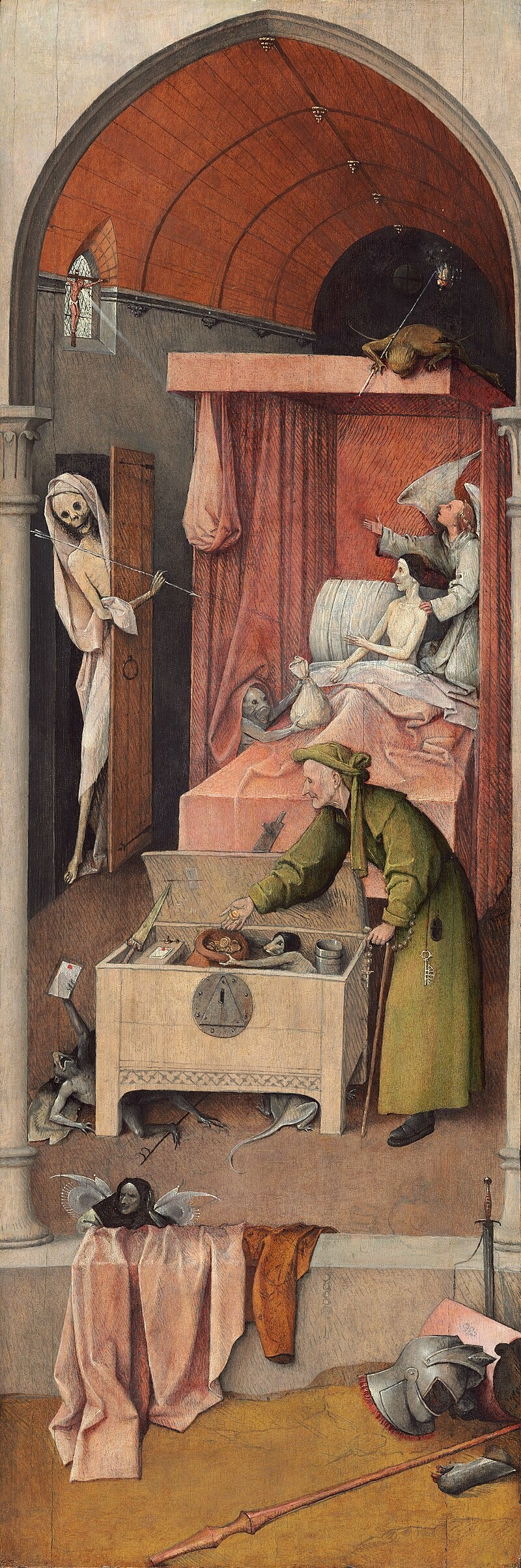 De Dood van de Gierigaard - Hieronymus Bosch