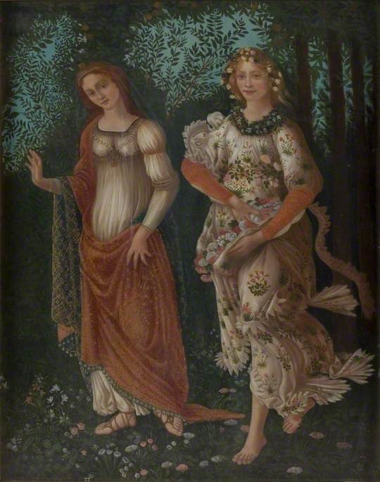 Detail van de « Lente » van Botticelli - Sandro Botticelli