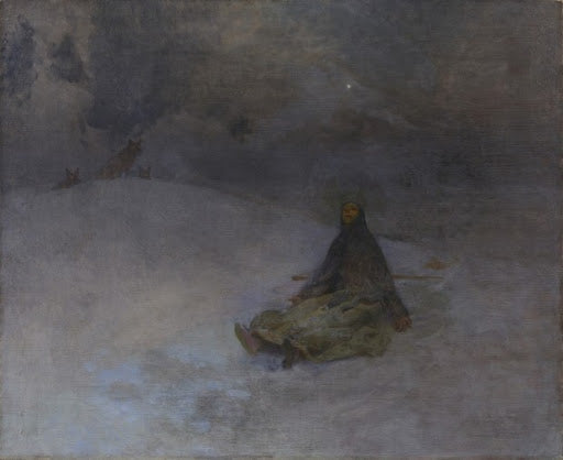 Studie voor Vrouw in de Woestijn 2 - Alphonse Mucha