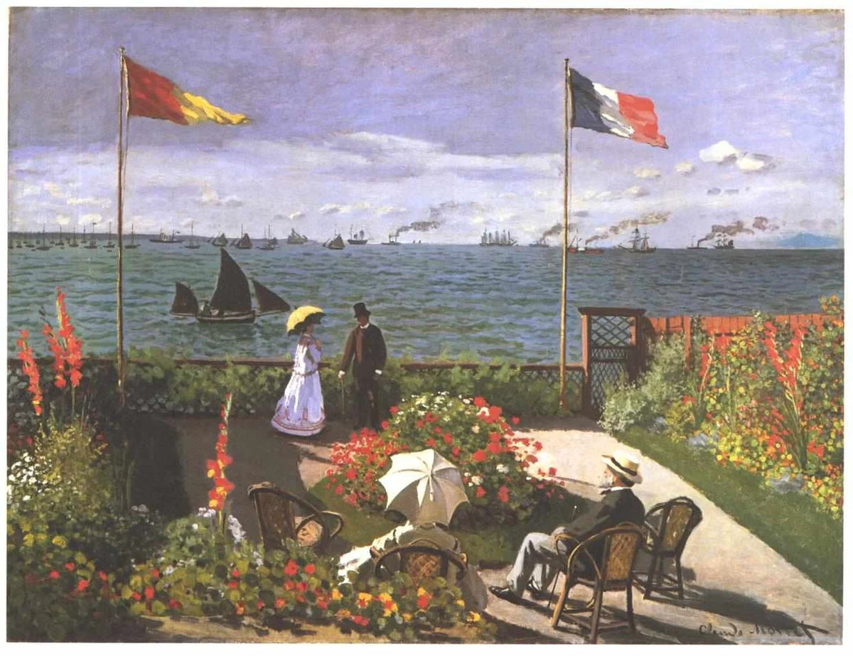 Monet  Terrasse am Meeresufer von Sainte Adresse