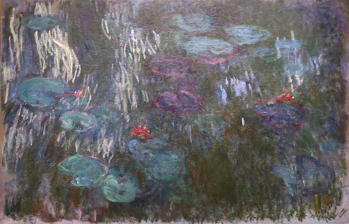Nymphéas de Claude Monet, exemple de matière picturale pour choisir une reproduction peinte