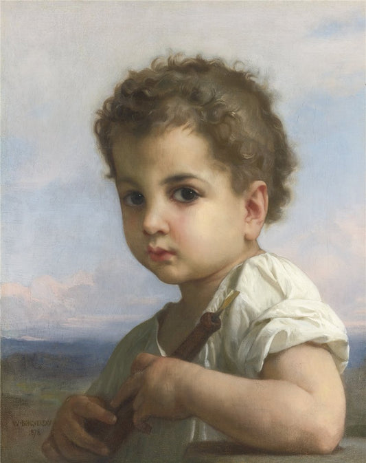 Joueur de flûte - William Bouguereau - Reproductions de tableaux et peintures haut de gamme