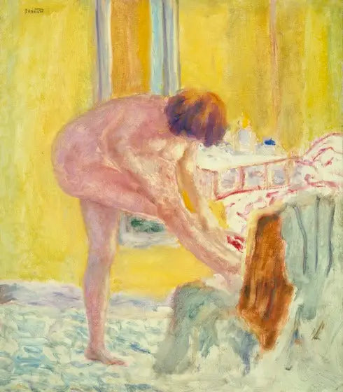 Nu op gele achtergrond - Pierre Bonnard
