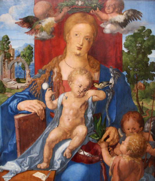 Vierge à l'Enfant au tarin - Albrecht Dürer - Reproductions de tableaux et peintures haut de gamme