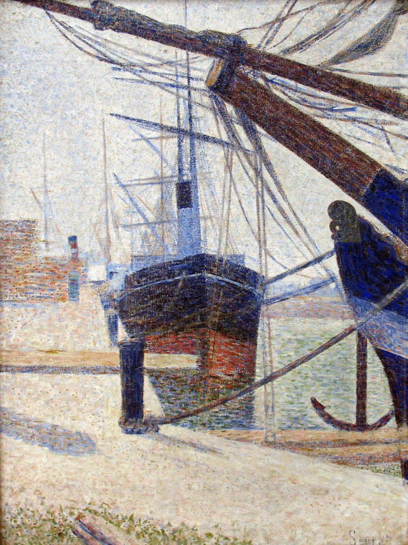 Hoek van een vijver, Honfleur - Georges Seurat