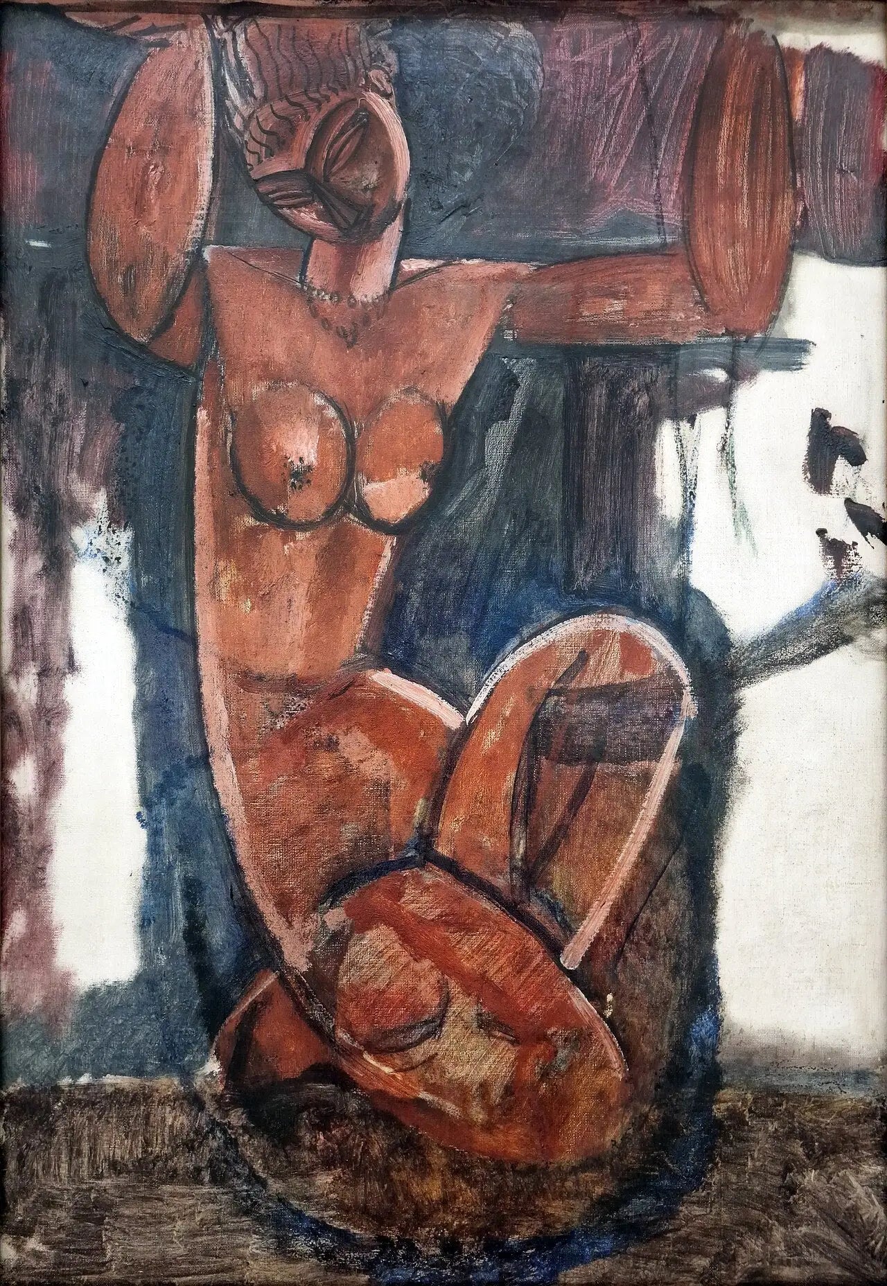 Reproduction du tableau « Caryatide - Amedeo Modigliani » par Alpha Reproduction en peinture à l’huile