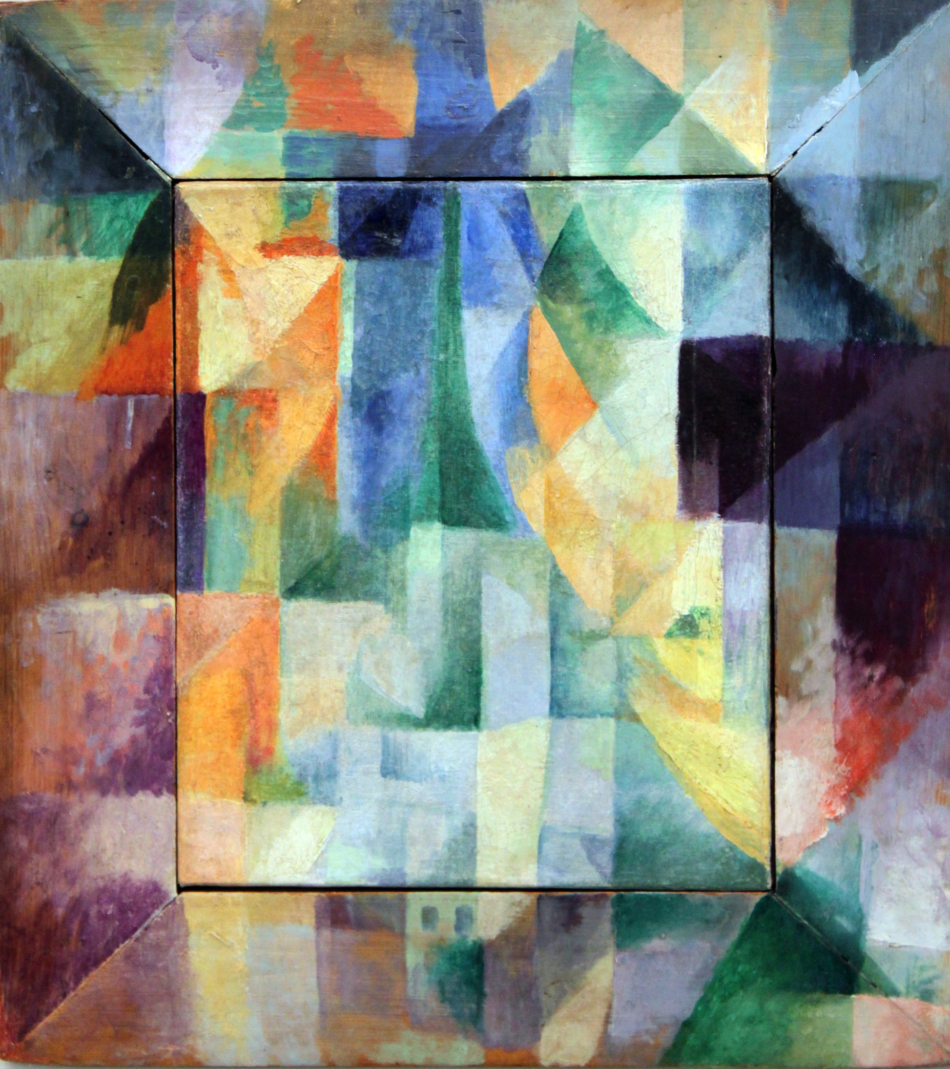 Reproduction du tableau « Les Fenêtres simultanées sur la ville. 1re partie, 2e motif, 1re réplique - Robert Delaunay » par Alpha Reproduction en peinture à l’huile