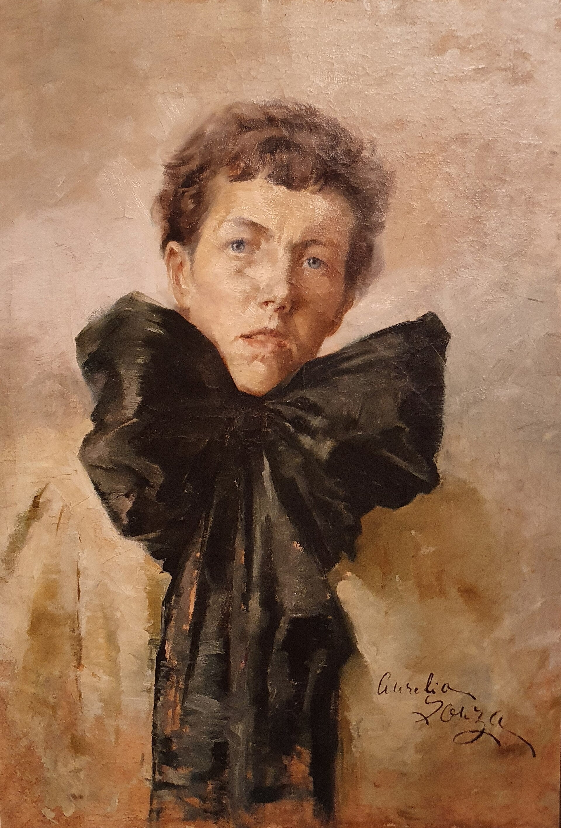 Autoportrait au nœud noir, Aurélia de Sousa, 1895