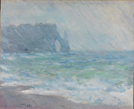 🌧️ Regen in Étretat – Claude Monet (1886)
