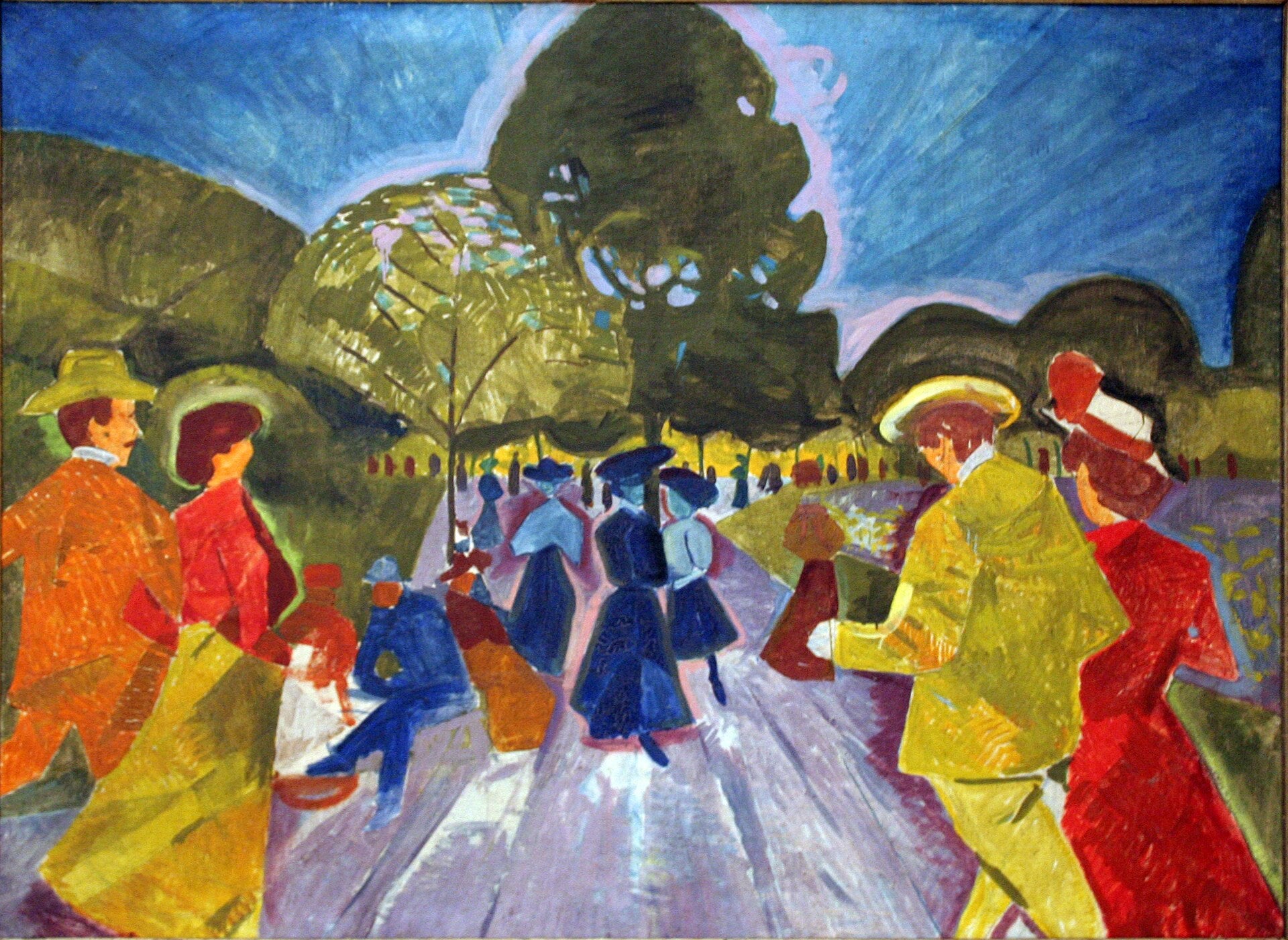 Promenade dans les jardins Rieger, Bohumil Kubišta, 1908