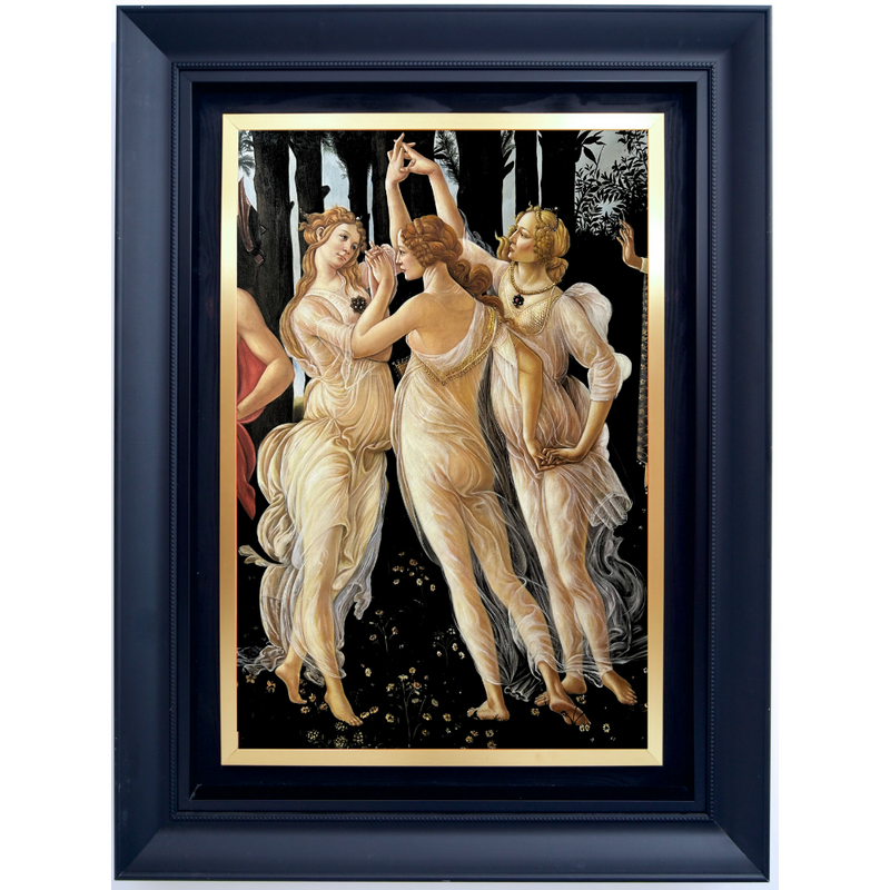 De drie gratiën. Detail van: De lente – Sandro Botticelli