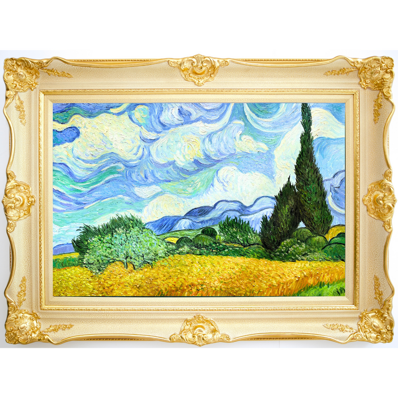 Tarweveld met cipres - Vincent van Gogh