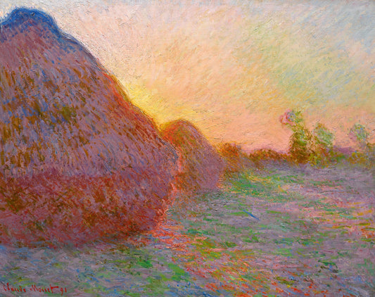Meules, laatste stralen van de zon - Claude Monet