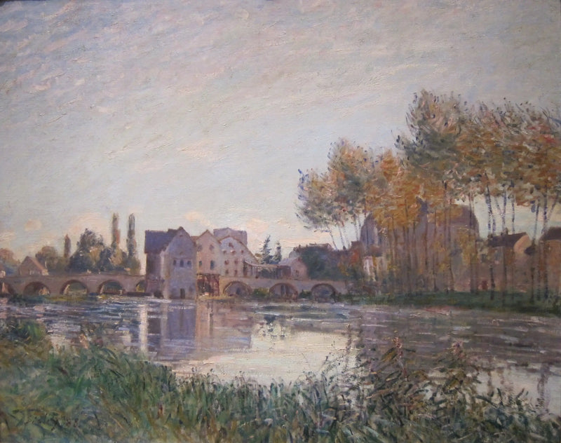 Moret bij zonsondergang - Alfred Sisley