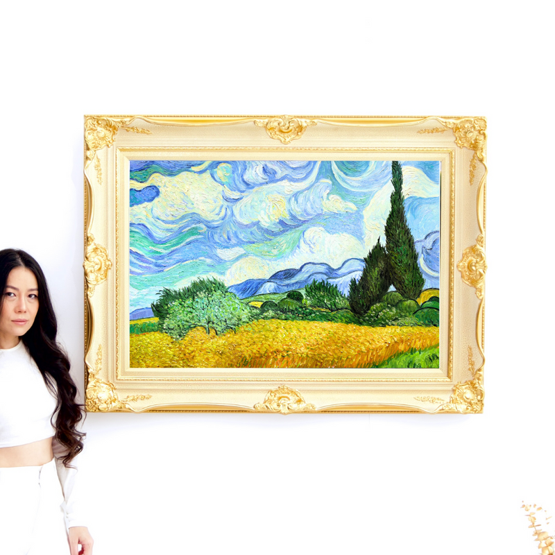 Tarweveld met cipres - Vincent van Gogh