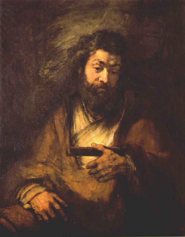 Reproduction du tableau « Apôtre Simon - Rembrandt » par Alpha Reproduction en peinture à l’huile