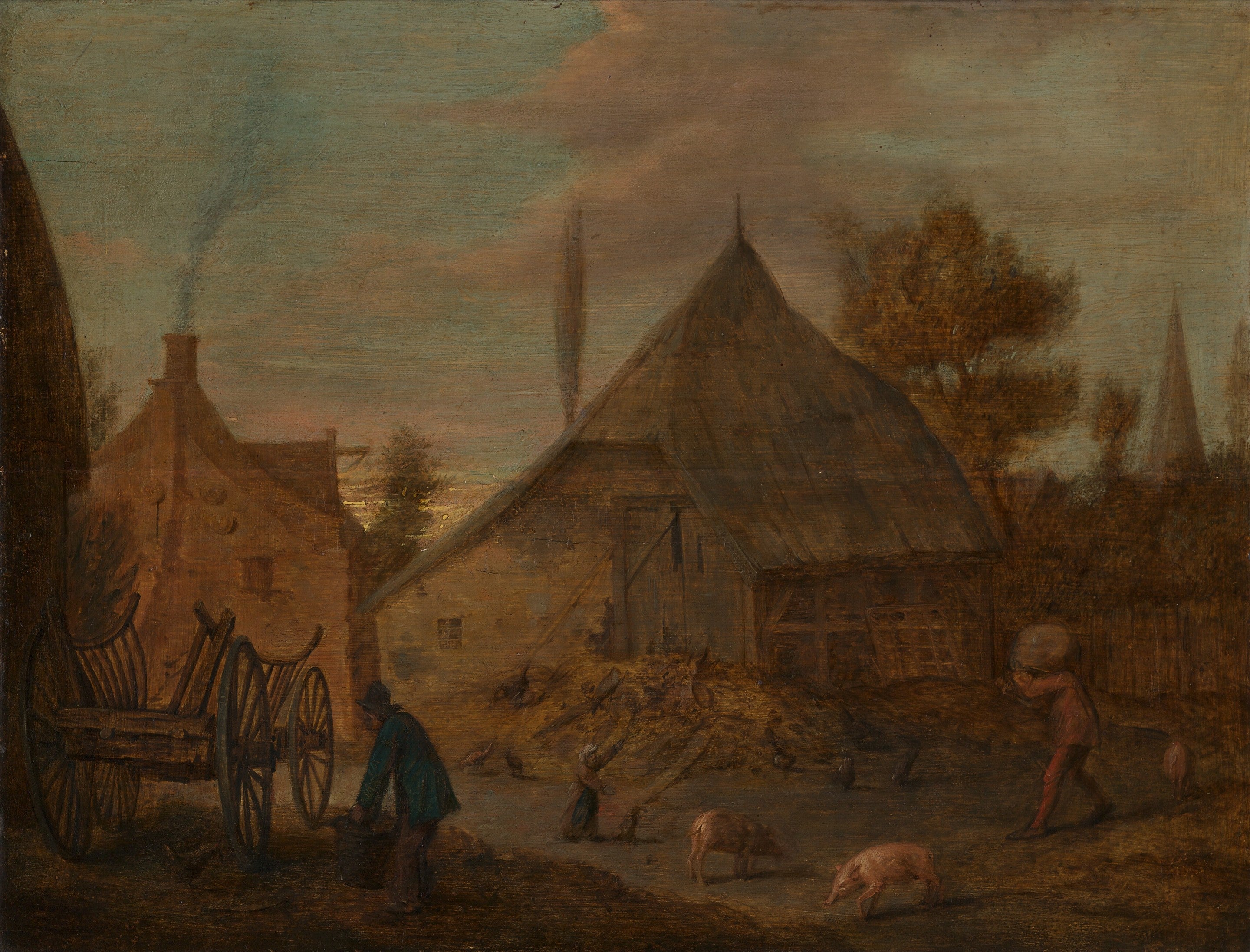 La cour de ferme - Adriaen Brouwer