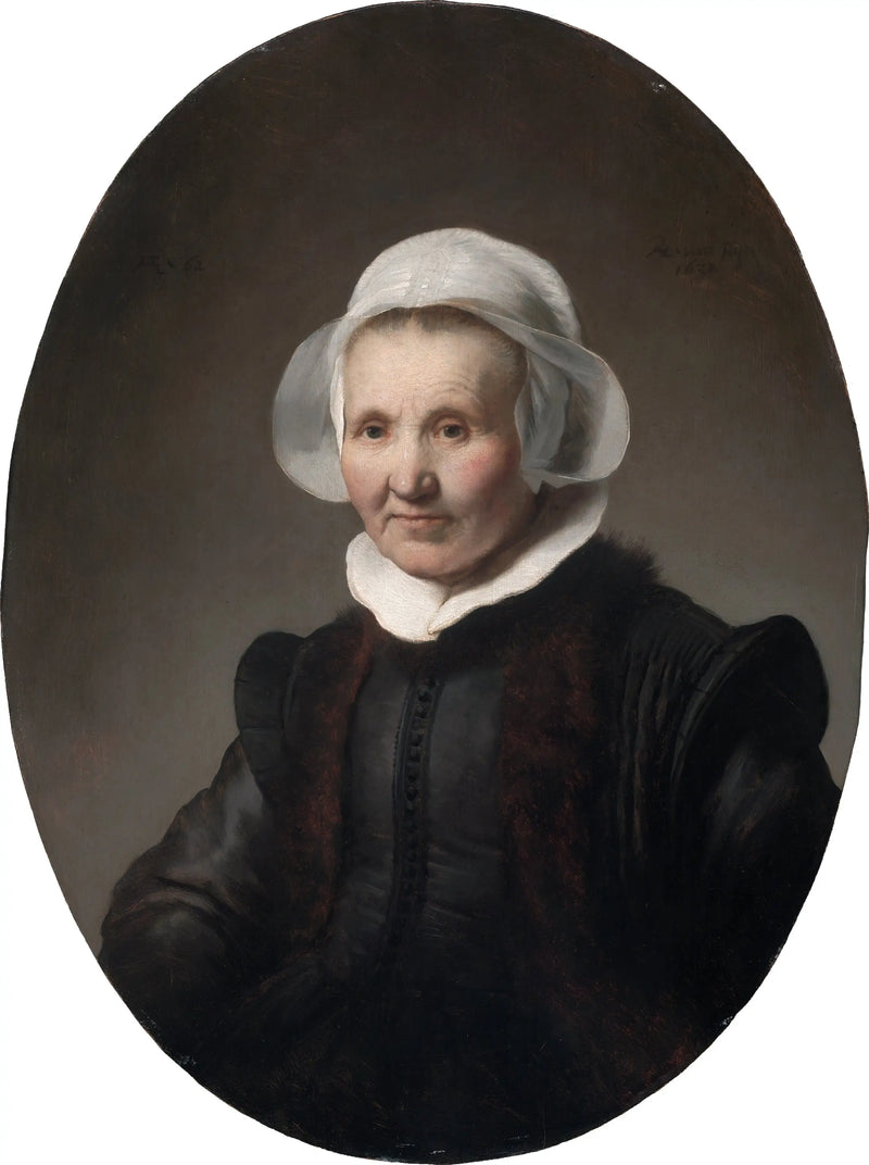 Portret van een 62-jarige vrouw, misschien Aeltje Pietersdr Uylenburgh - Rembrandt