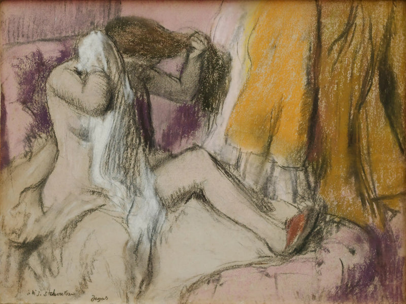 Na het bad - Edgar Degas