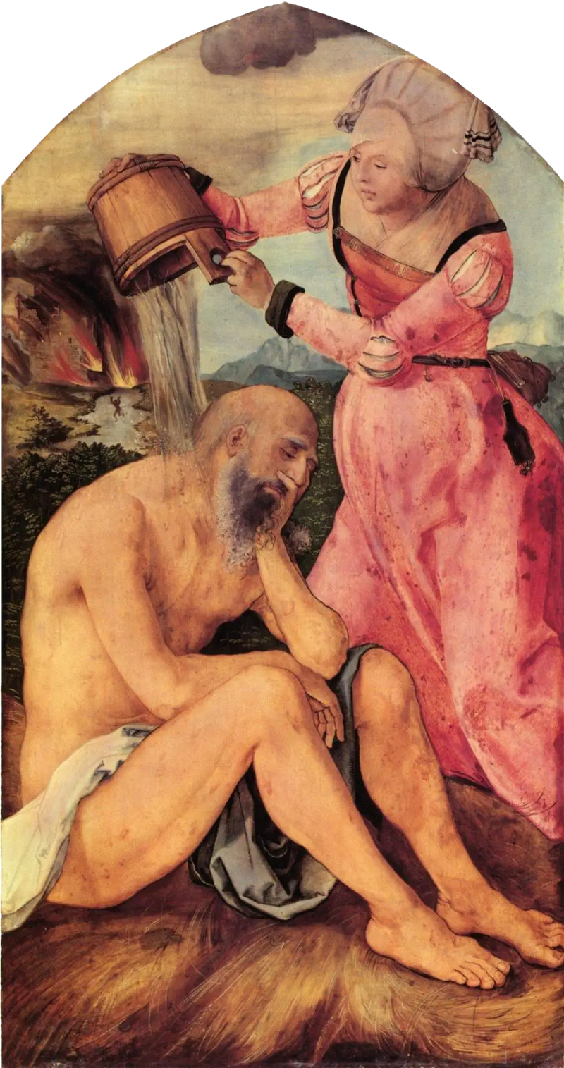 Altaar van Jabach: Werk op de mest - Albrecht Dürer