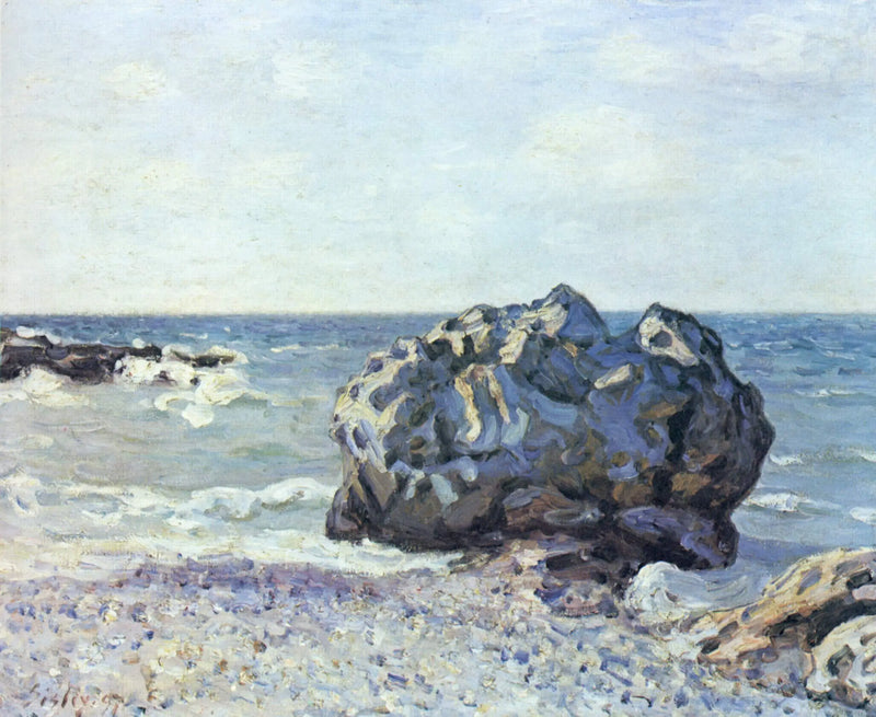 De Baai van Langland, Storr's Rock, Ochtend - Alfred Sisley