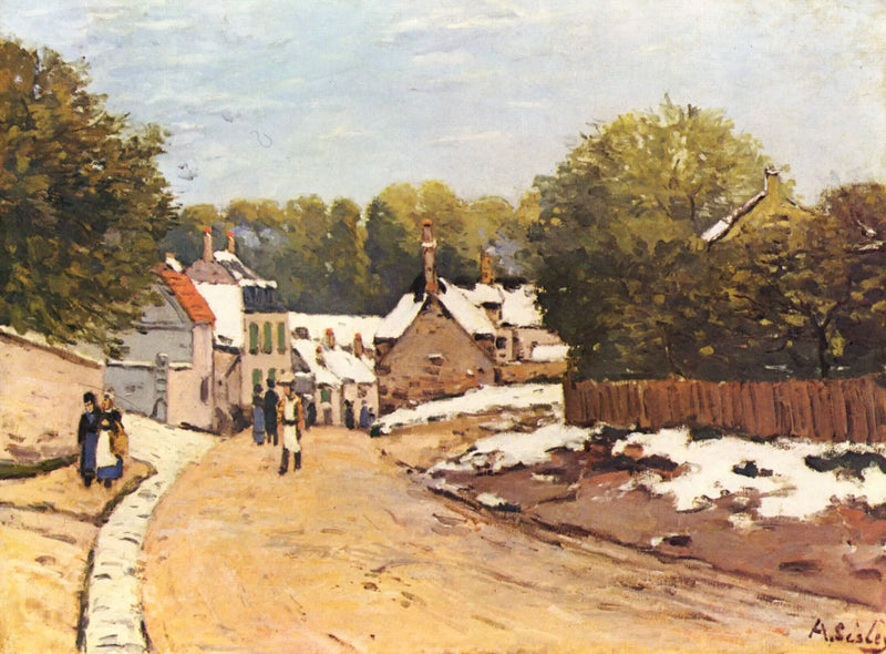 Eerste Sneeuw in Louveciennes - Alfred Sisley