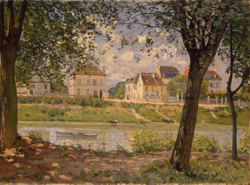 Dorp aan de oever van de Seine - Alfred Sisley