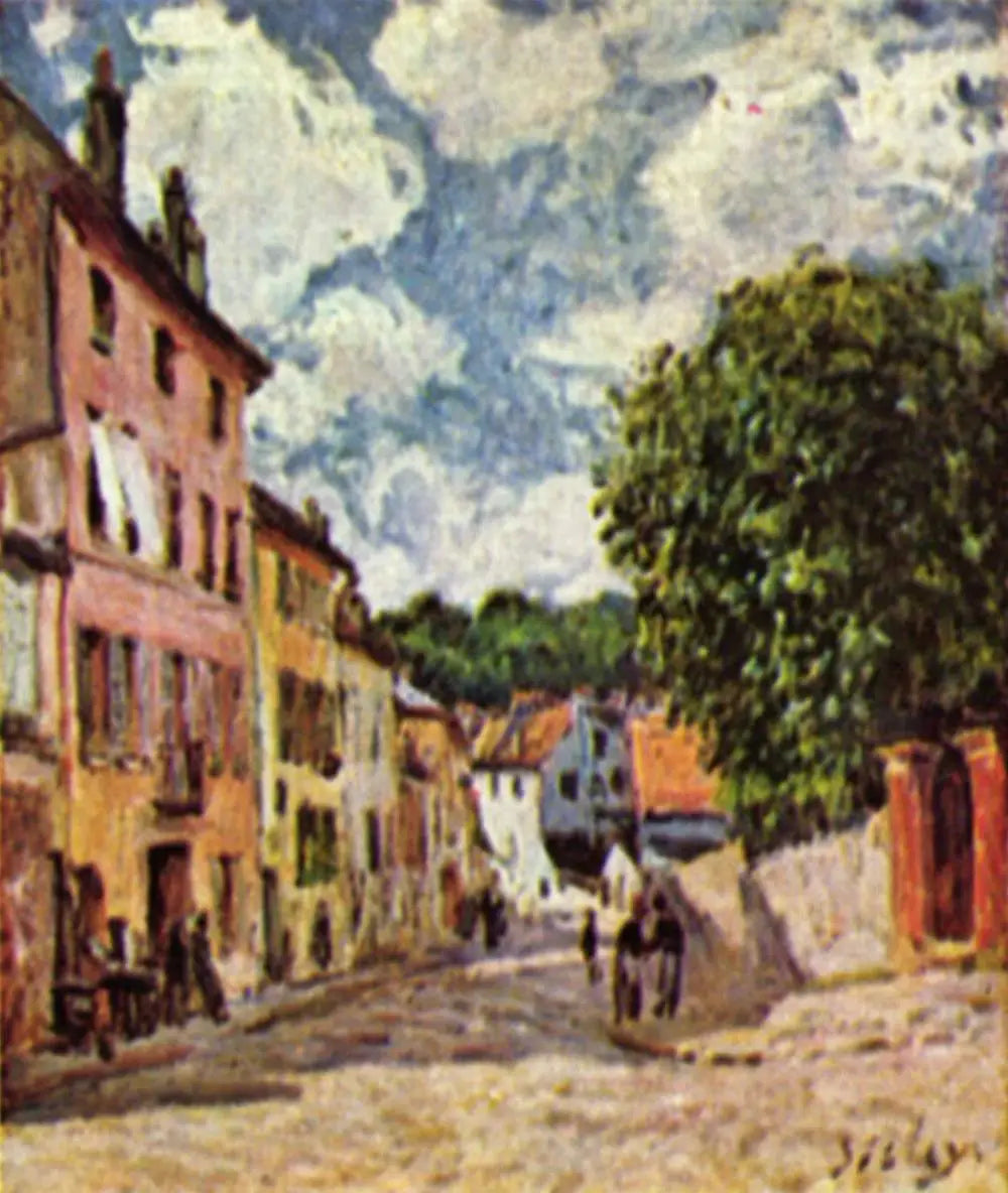 Reproduction du tableau « Rue de Moret-sur-Loing - Alfred Sisley » par Alpha Reproduction en peinture à l’huile