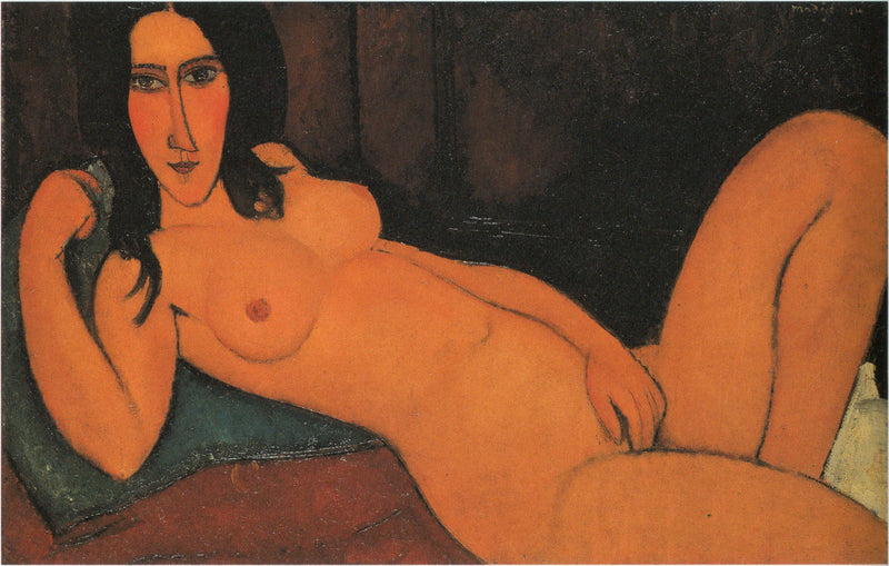 Nu liggend met los haar - Amedeo Modigliani