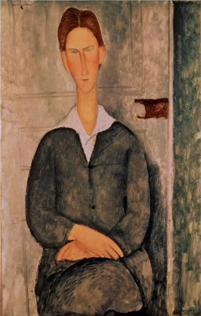 Portret van Giovanotto de Capelli Rossi - Amedeo Modigliani