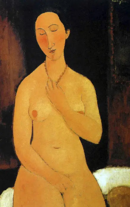 Nu zittend met een ketting - Amedeo Modigliani