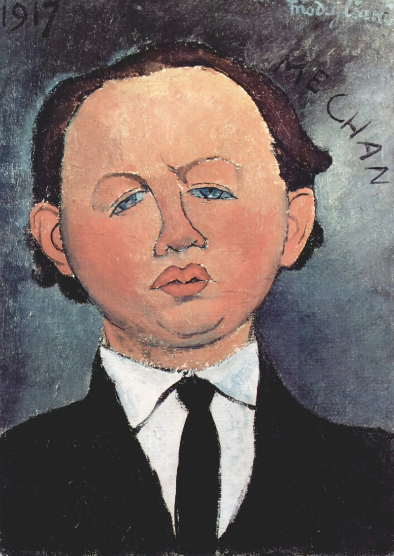 Portret van Oscar Miestchaninoff - Amedeo Modigliani