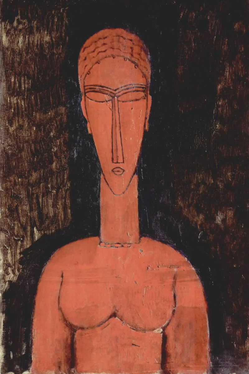 De grote rode buste - Amedeo Modigliani