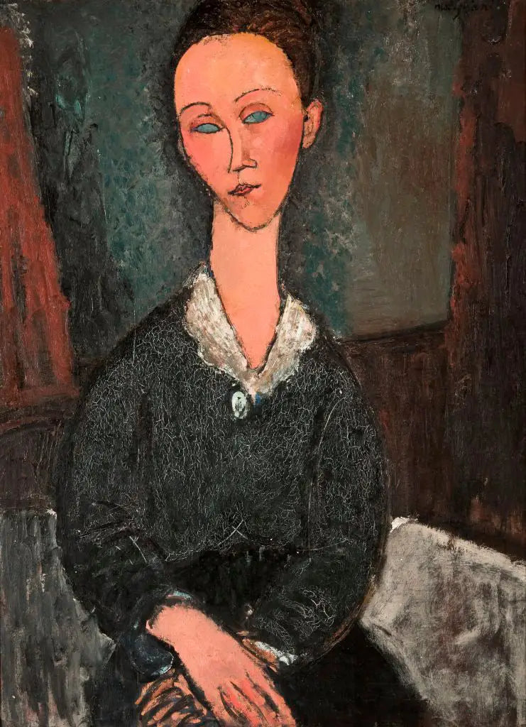 Vrouw met witte kraag - Amedeo Modigliani
