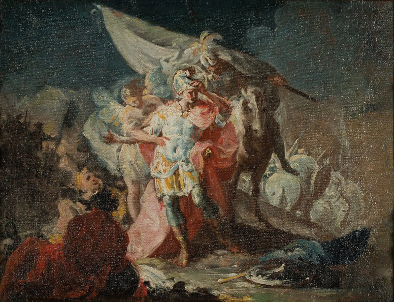 Hannibal de Veroveraar die Italië voor het eerst vanuit de Alpen observeert (schets) - Francisco de Goya