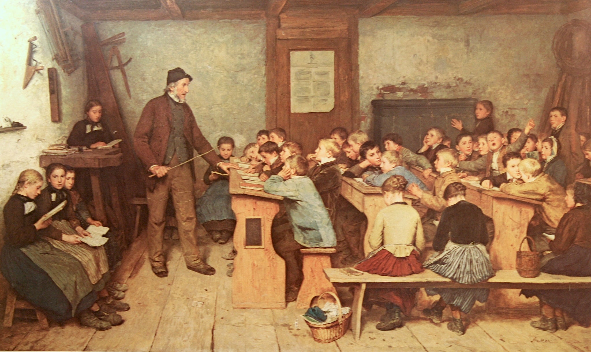 La Classe d’école, Albert Anker, 1896, Huile sur toile