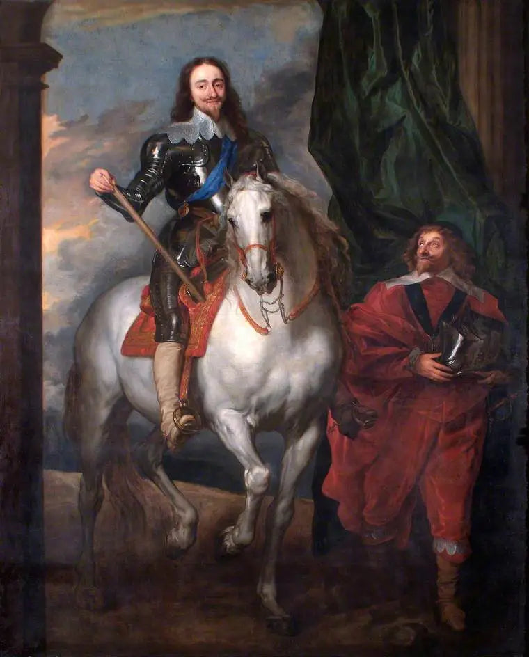 Charles Ier (1600-1649) à cheval avec Monsieur de Saint-Antoine - Antoine van Dyck - Alpha Reproduction