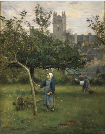 Récolte des pommes à Quimperlé, Walter Frederick Osborne, 1883