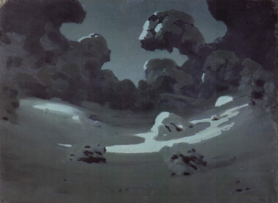 Taches de lune dans une forêt en hiver – Arkhip Kuindzhi