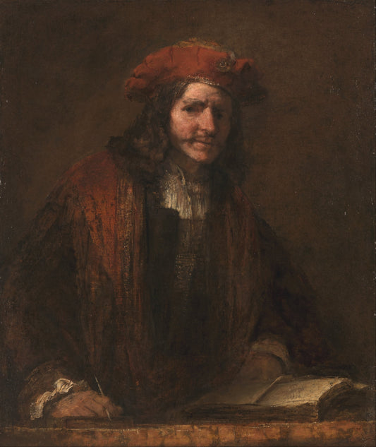 Reproduction du tableau « L'homme au bonnet rouge - Rembrandt » par Alpha Reproduction en peinture à l’huile
