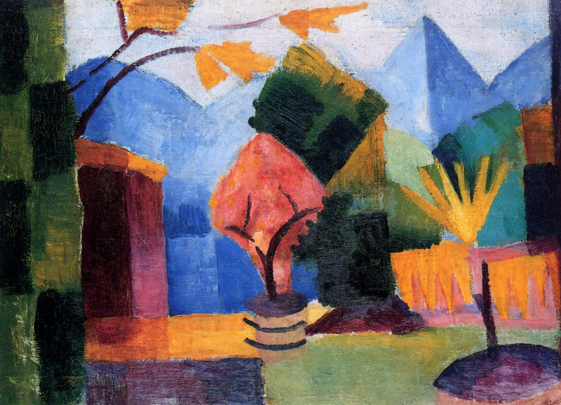 Tuin aan het Thunermeer door August Macke - August Macke