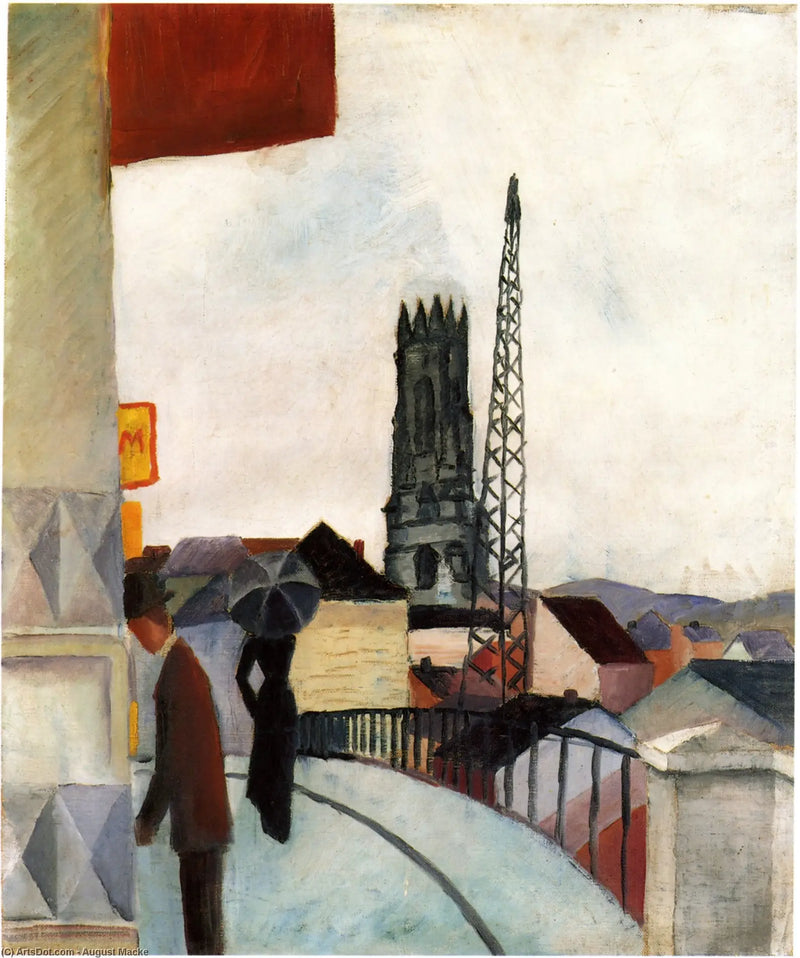 Kathedraal van Fribourg in Zwitserland - August Macke