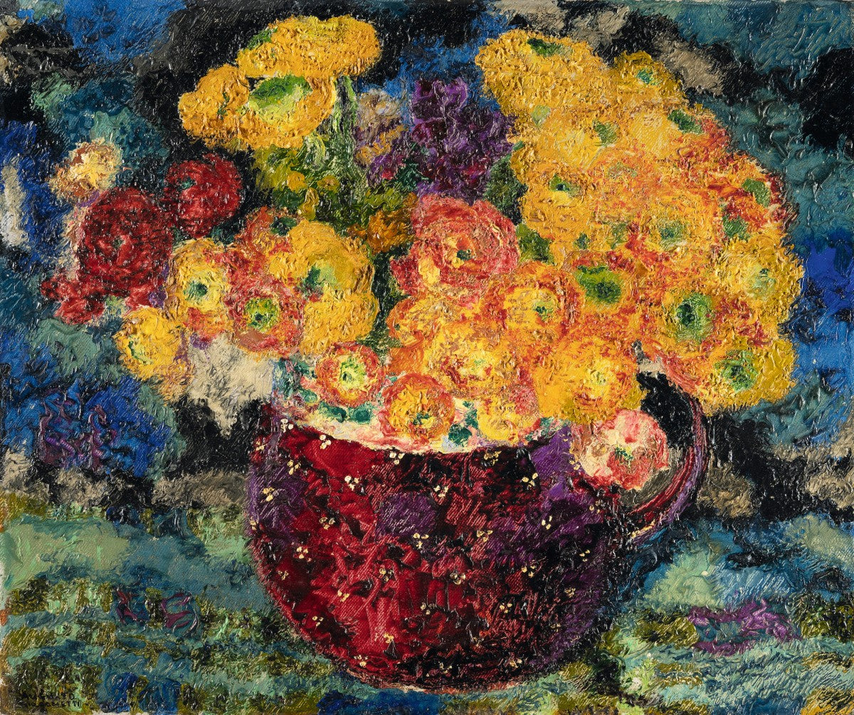 Nature morte aux renoncules, Augusto Giacometti, 1917, Huile sur toile
