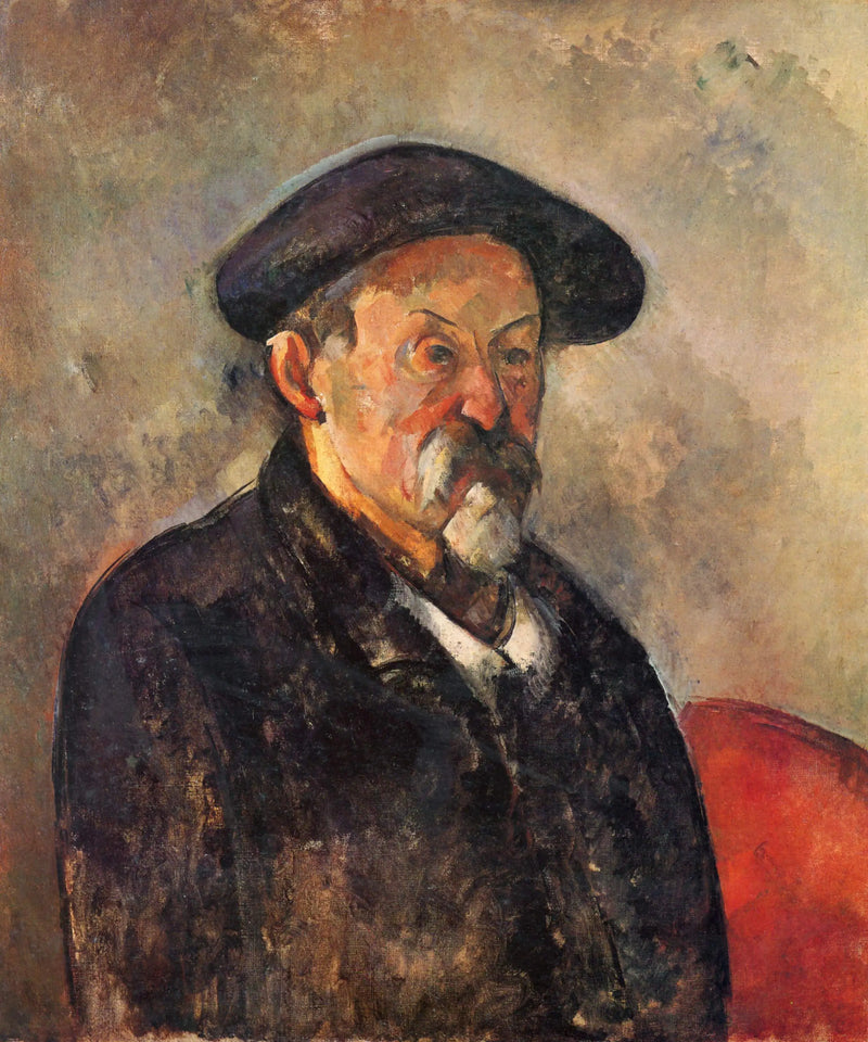 Portret van de kunstenaar met baret - Paul Cézanne