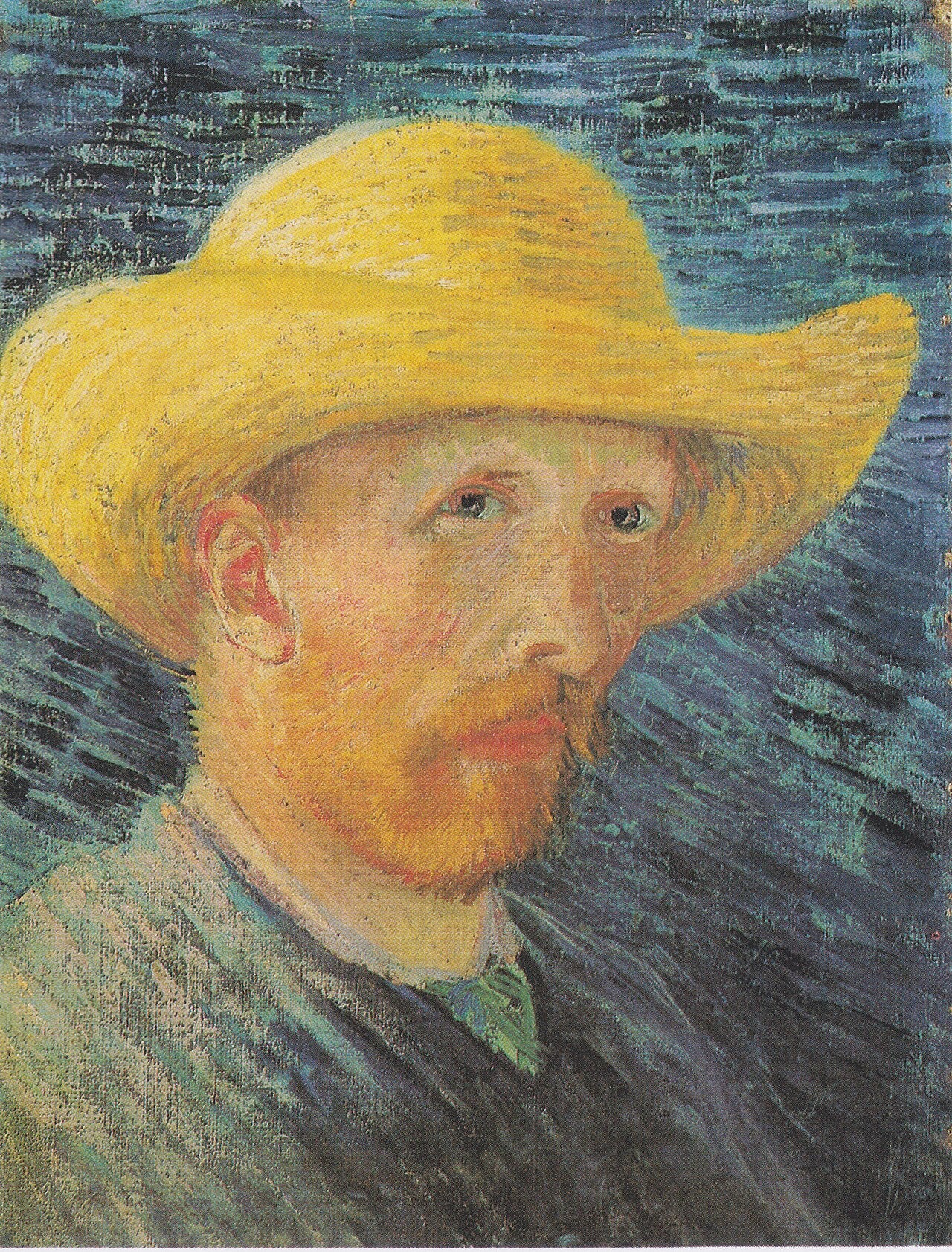 🌻 Zelfportret met strohoed – Vincent van Gogh (1887)