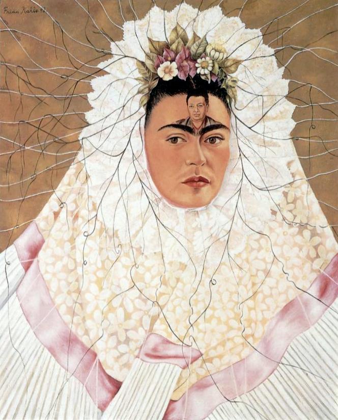 Zelfportret in Tehuana (Diego in mijn gedachten) – Frida Kahlo (1943)