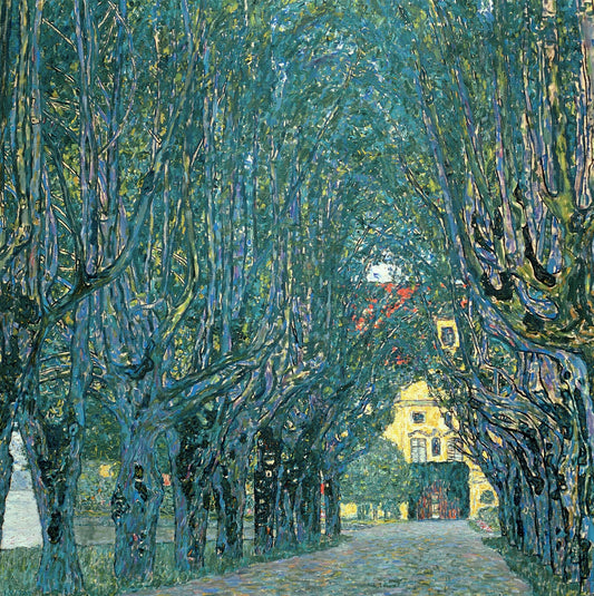 🌳✨ Laan in het park van Schloss Kammer – Gustav Klimt (1912)